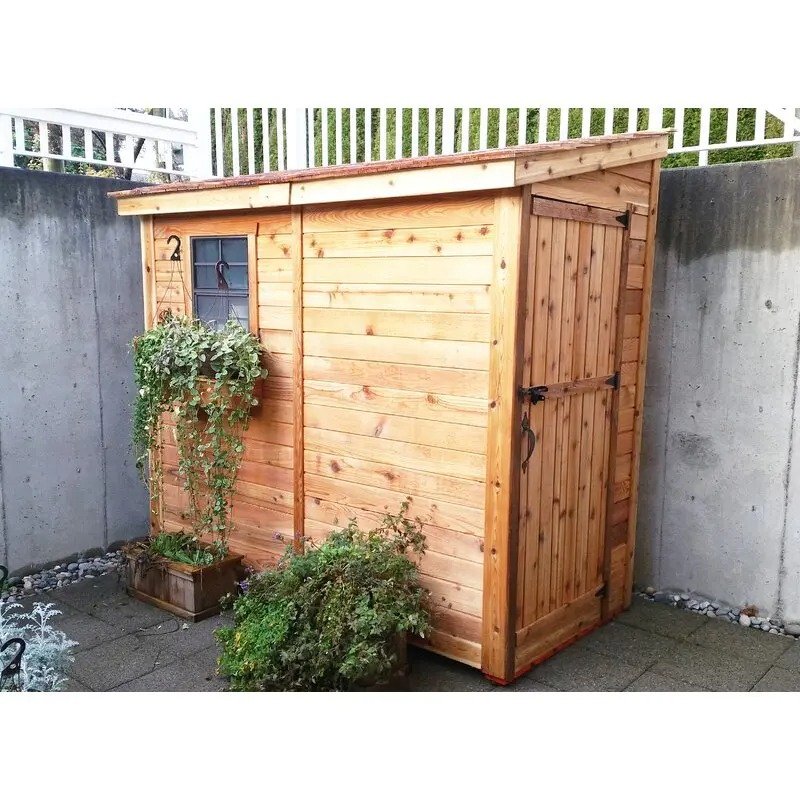 8.5ft wide x 4.5ft deep solid wood lean-to shed